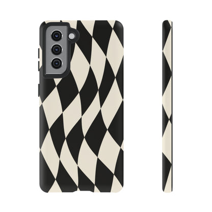Harlequin Sway Samsung Galaxy Tough Case | Black & White Harlequin