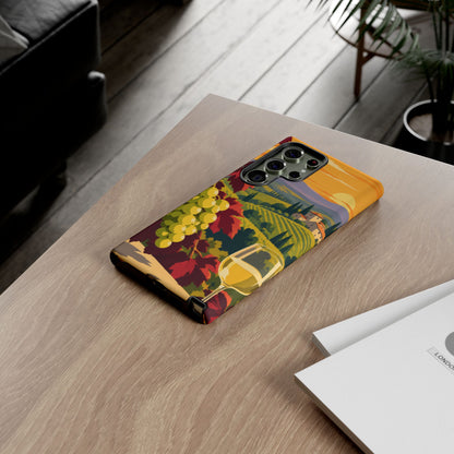 Wine & Grapes — Golden Vintage Samsung Galaxy Tough Case | wine grapes