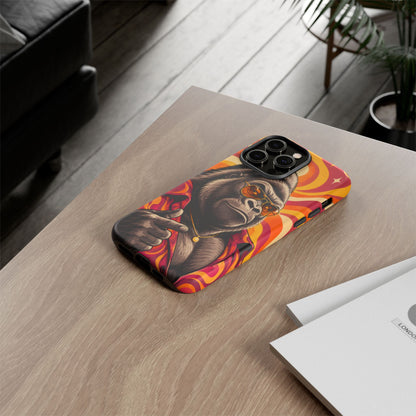 Velvet Groove iPhone Tough Case | Retro Disco Gorilla Art