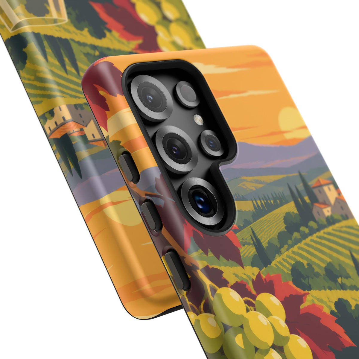 Wine & Grapes — Golden Vintage Samsung Galaxy Tough Case | wine grapes