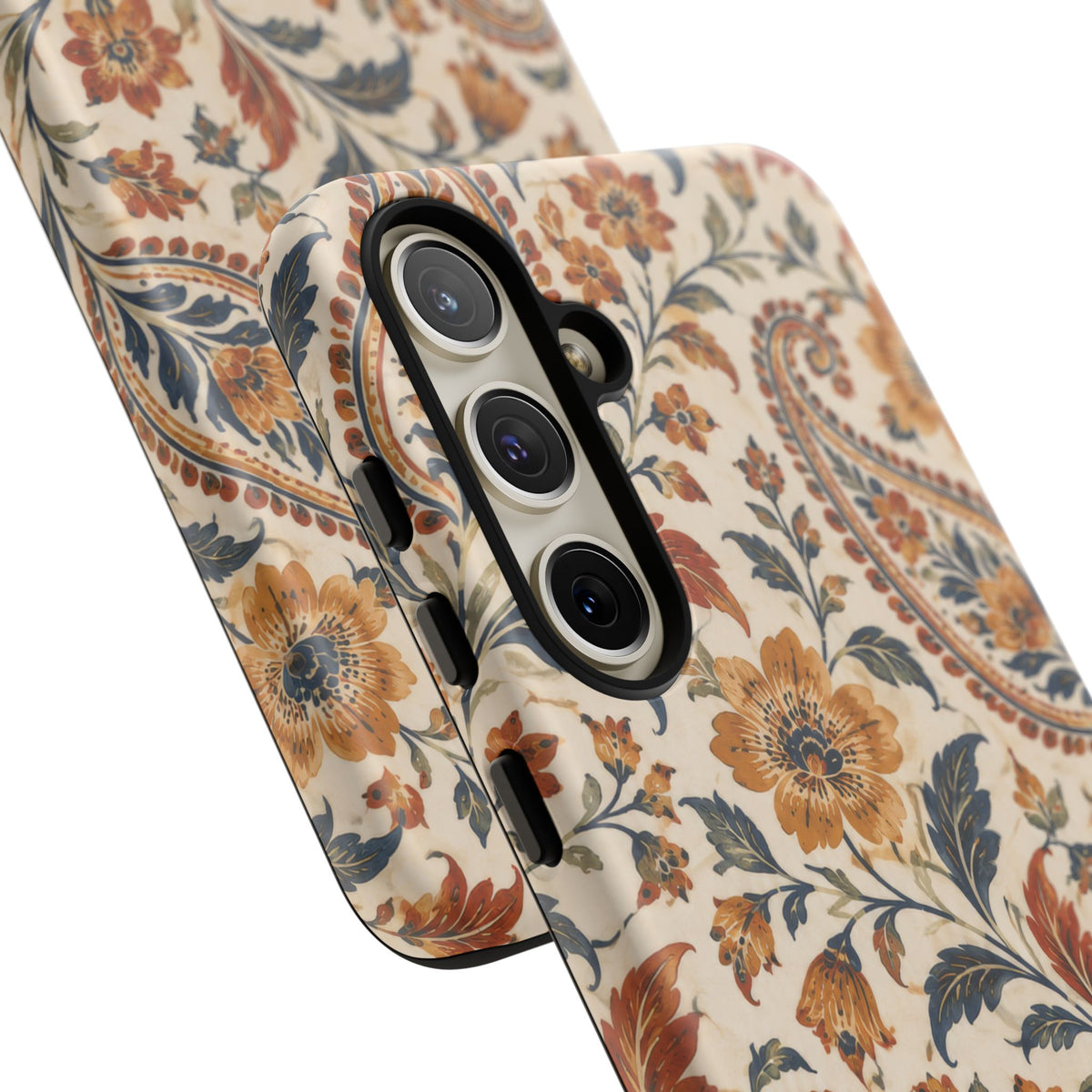 Saffron Heirloom Samsung Galaxy Tough Case | Floral Paisley on Ivory