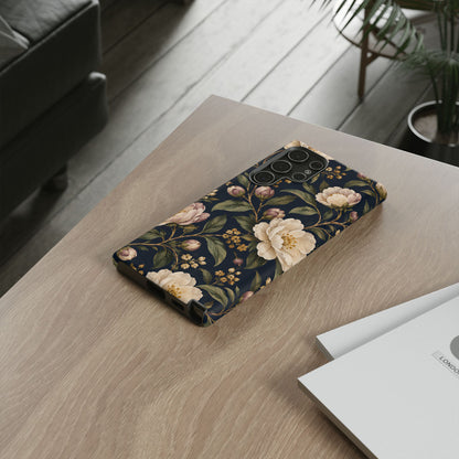 Dark Floral Samsung Galaxy Tough Case | Midnight Camellia
