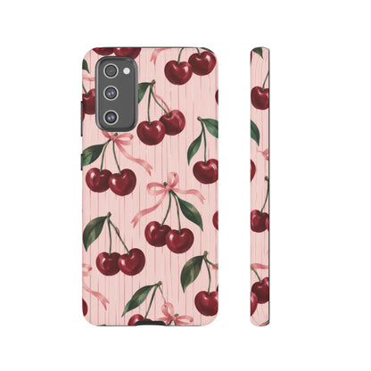 Cherry Ribbon Samsung Galaxy Tough Case | cherry print