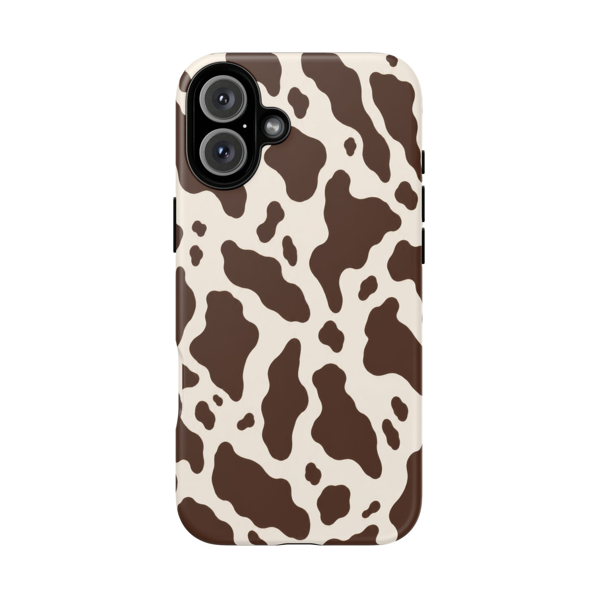 Cocoa Ranch iPhone Tough Case | Brown Cow Print