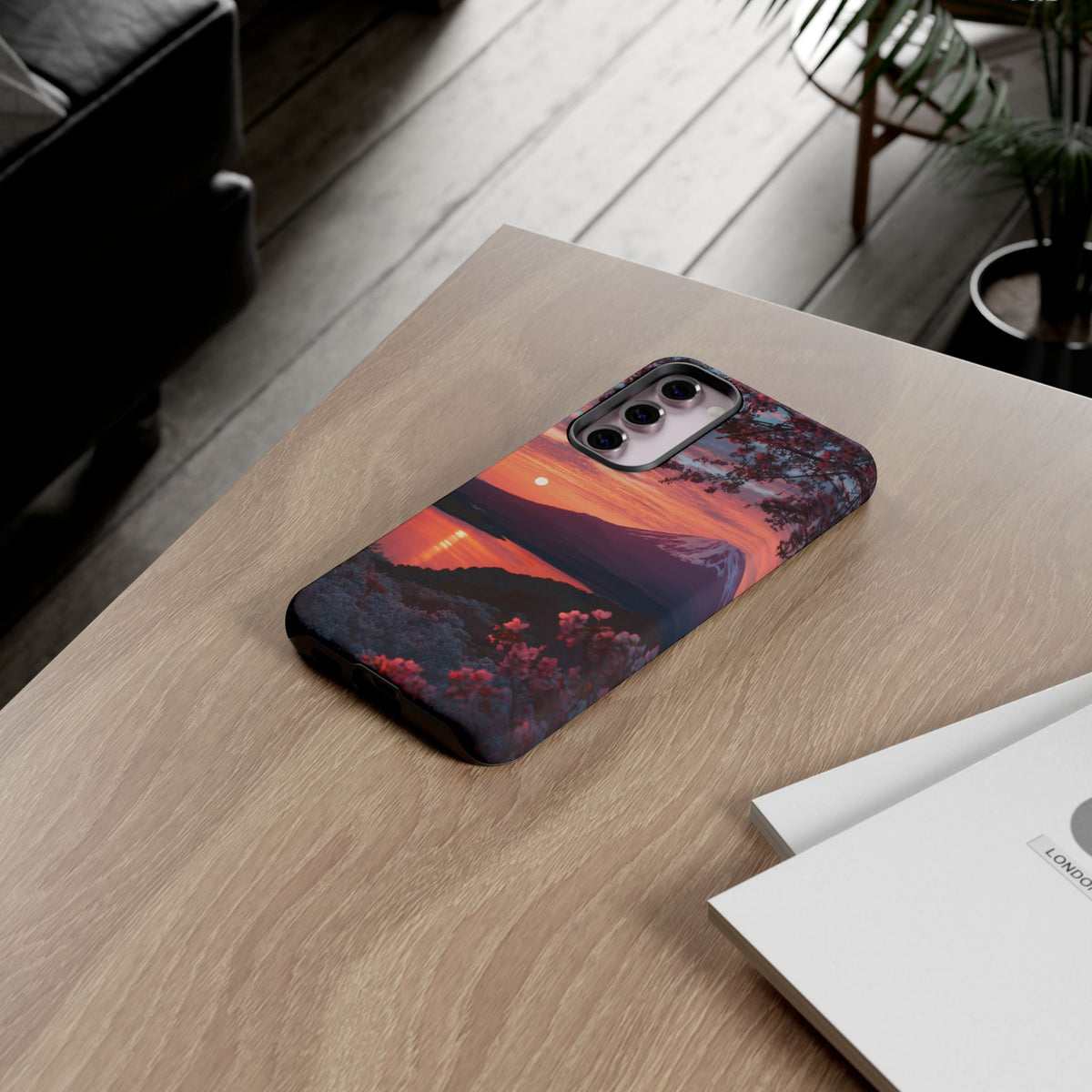 Fuji Moonlit Sakura Samsung Galaxy Tough Phone Case