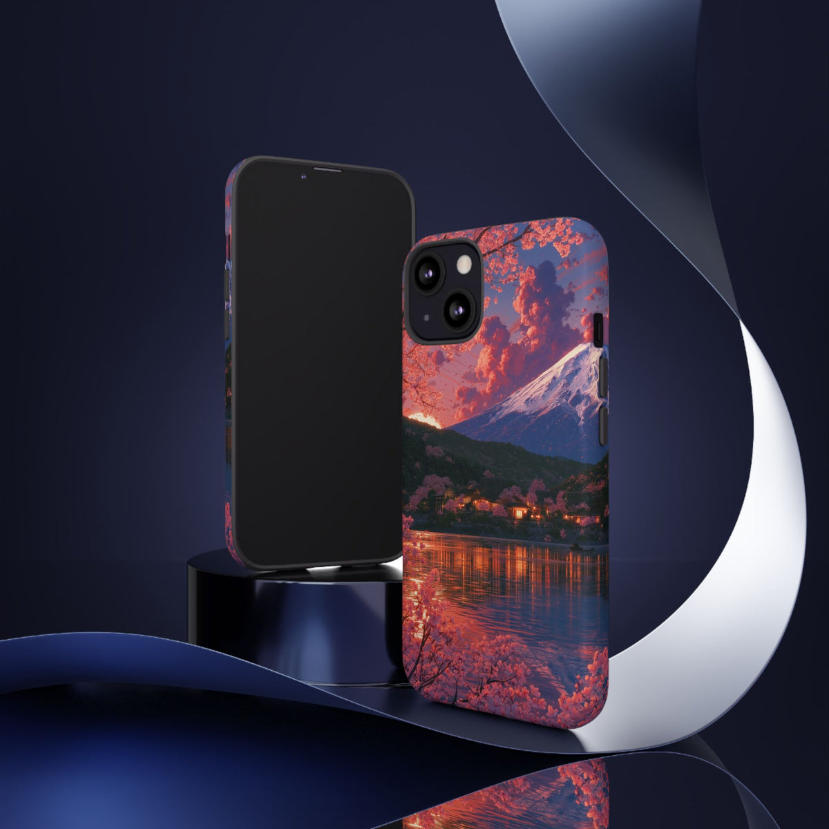 Sakura Lakeside Village iPhone Tough Phone Case