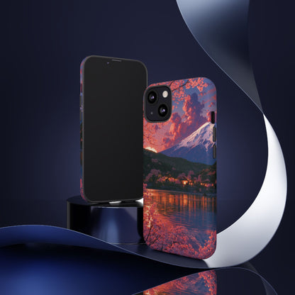 Sakura Lakeside Village iPhone Tough Phone Case