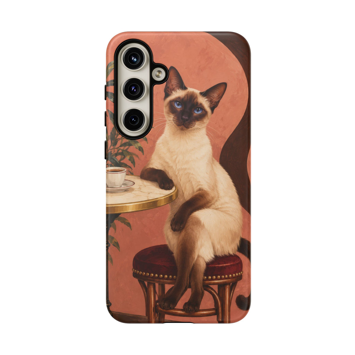 Espresso Cat Club Samsung Galaxy Tough Case | siamese cat