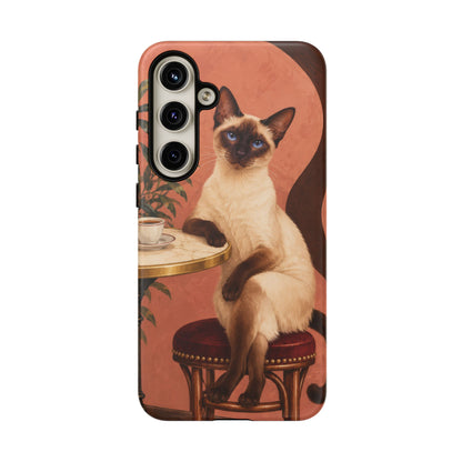 Espresso Cat Club Samsung Galaxy Tough Case | siamese cat