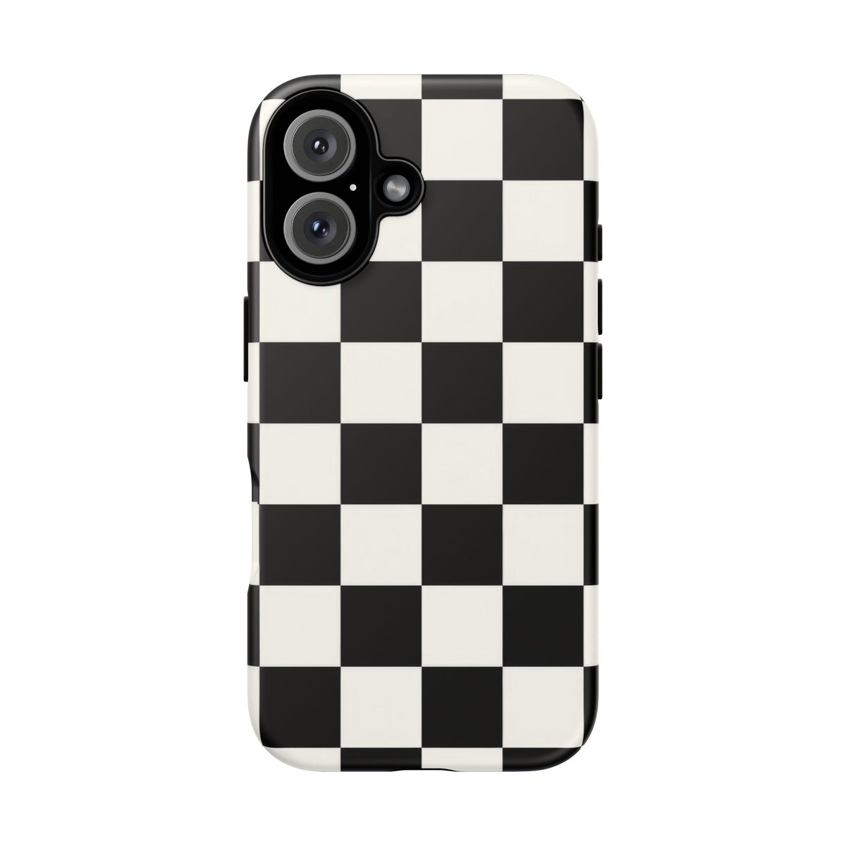 Classic Check iPhone Tough Case | Black & White Checkerboard