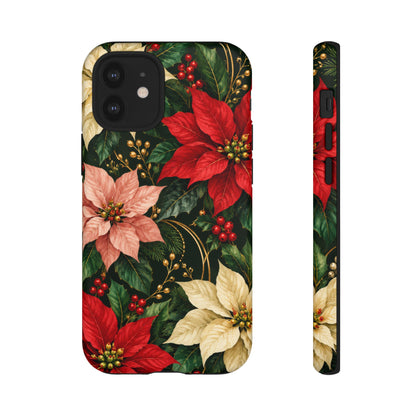 Noel in Bloom iPhone Tough Case | poinsettia