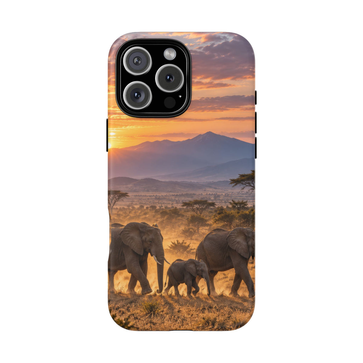 Elephants at First Light iPhone Tough Case | african elephants