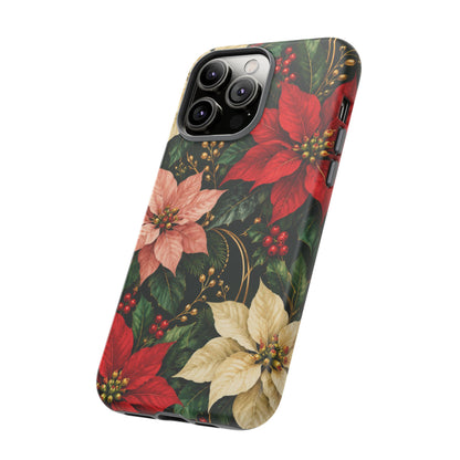 Noel in Bloom iPhone Tough Case | poinsettia