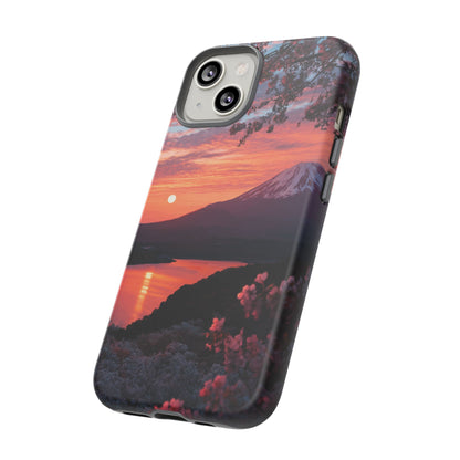 Fuji Moonlit Sakura iPhone Tough Phone Case