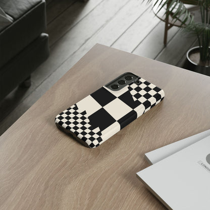 Check Shift Samsung Galaxy Tough Case | Black & White Checkerboard