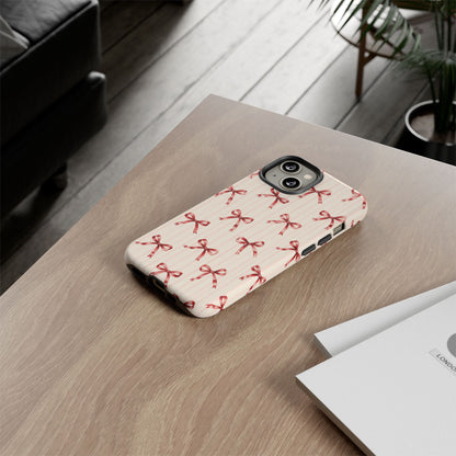 Red Bow iPhone Tough Case | Ribbon Waltz