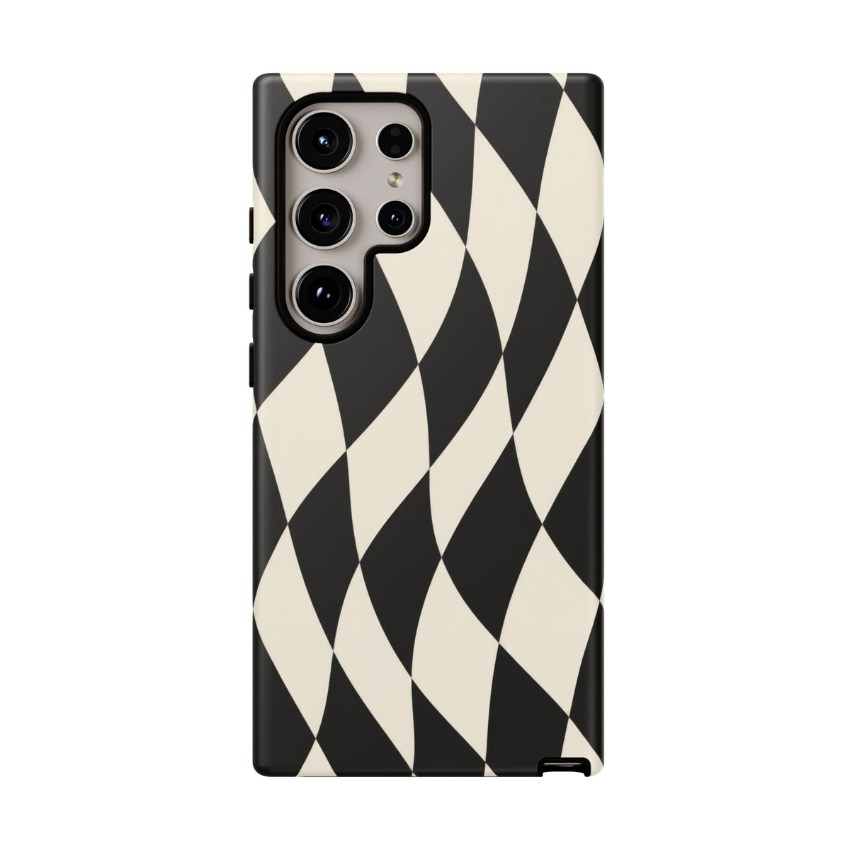 Harlequin Sway Samsung Galaxy Tough Case | Black & White Harlequin