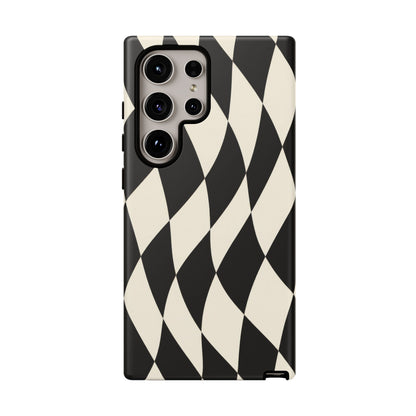 Harlequin Sway Samsung Galaxy Tough Case | Black & White Harlequin