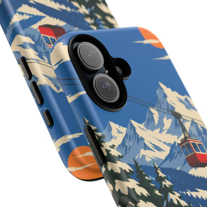 Swiss Skiing — Lift to the Sky iPhone Tough Case