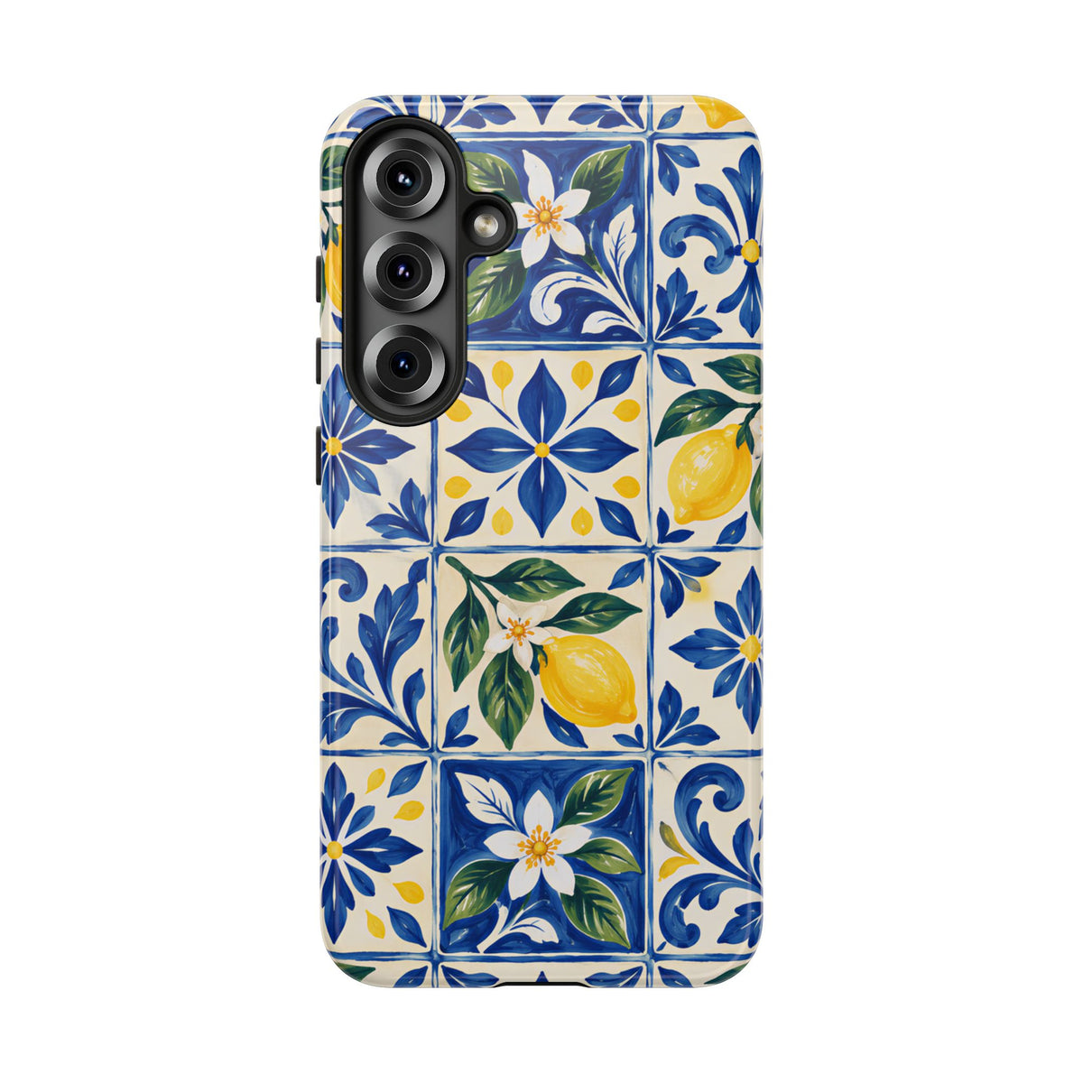 Blue Lemon Tile Samsung Galaxy Tough Case | Azulejo Orchard