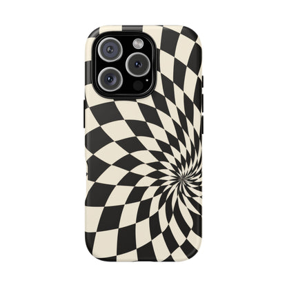 Twist Theory iPhone Tough Case | Optical Checkerboard