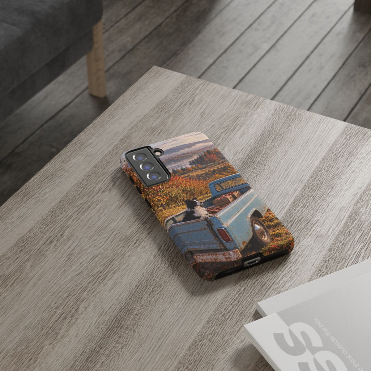 Blue Truck October Samsung Galaxy Tough Case | border collie