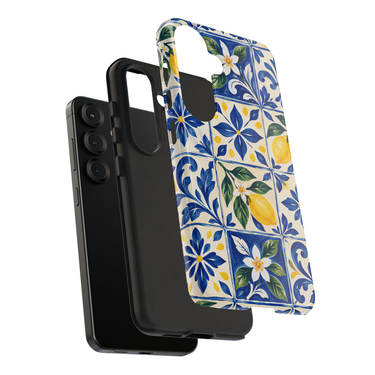 Blue Lemon Tile Samsung Galaxy Tough Case | Azulejo Orchard