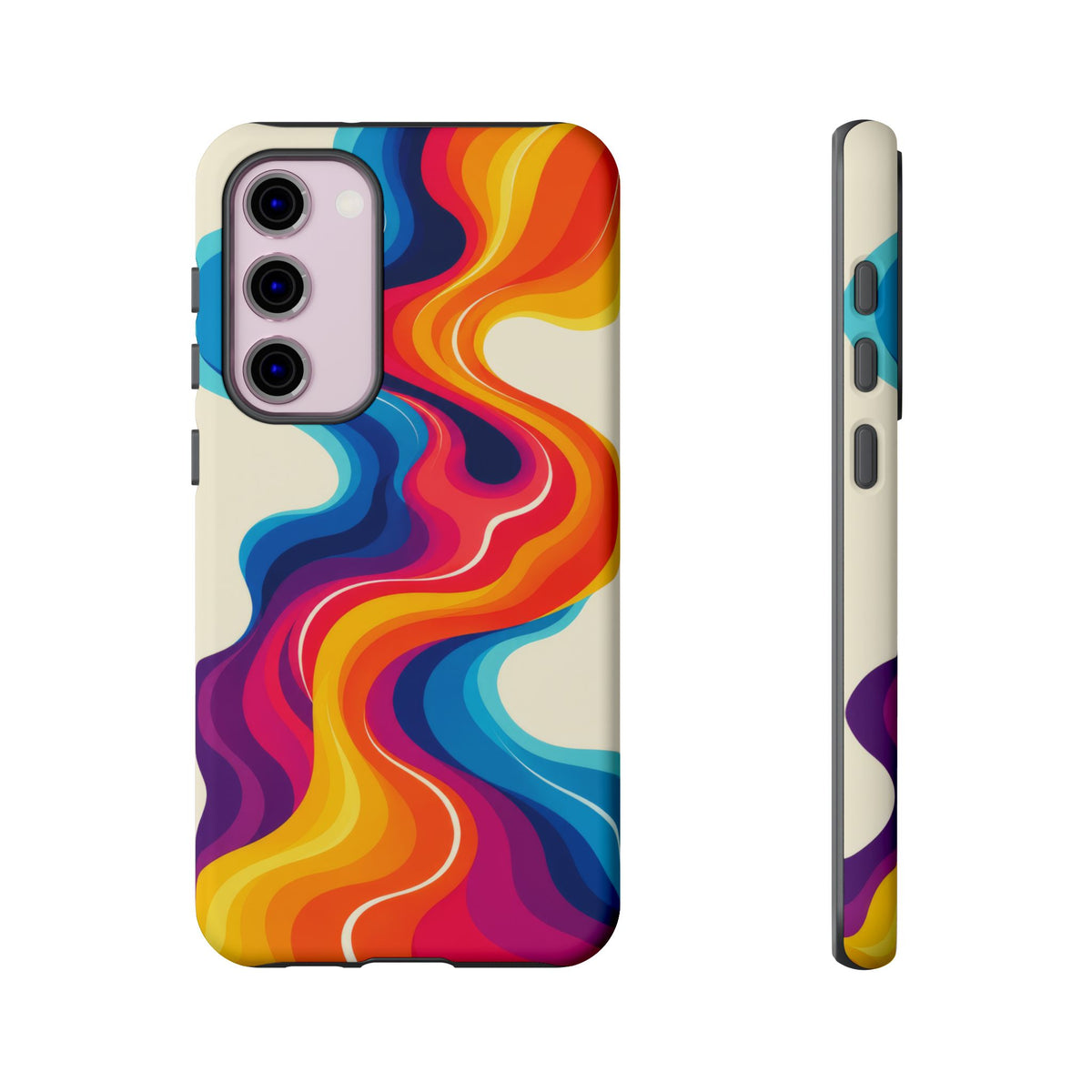 Chromatic Current Samsung Galaxy Tough Case | retro waves