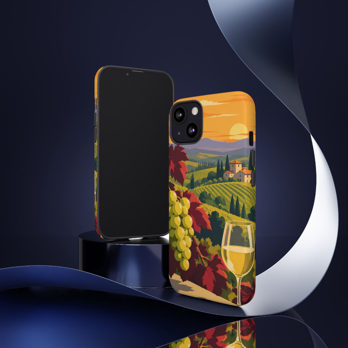 Wine & Grapes — Golden Vintage iPhone Tough Case | wine grapes