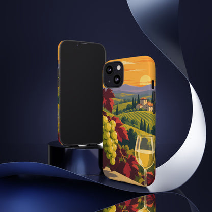 Wine & Grapes — Golden Vintage iPhone Tough Case | wine grapes