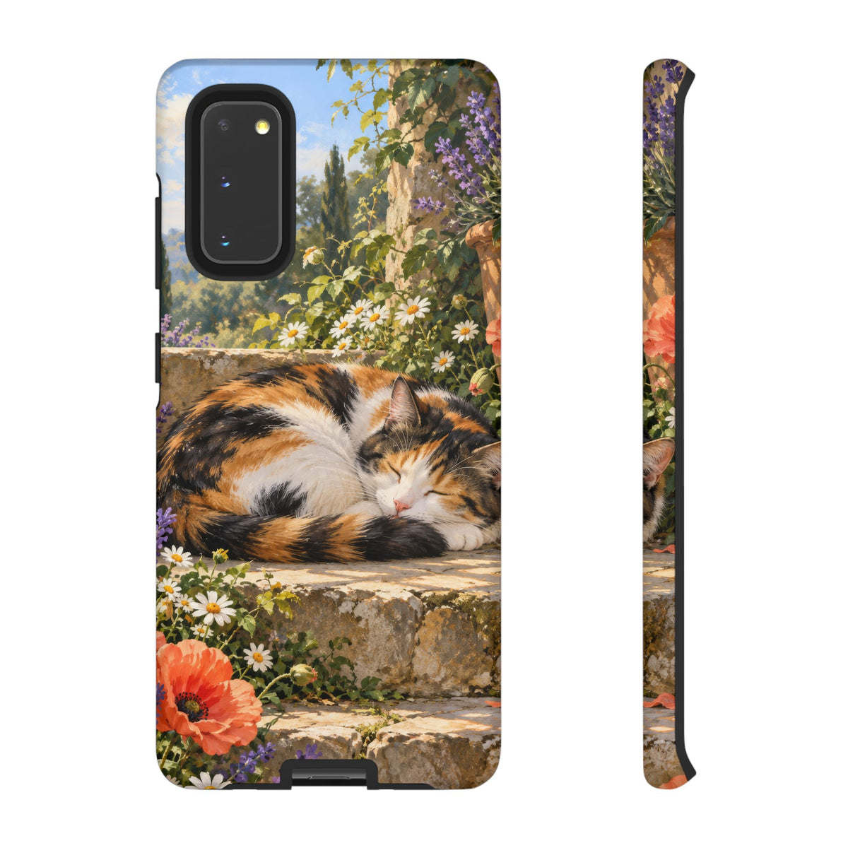 Garden Nap Samsung Galaxy Tough Case | calico cat