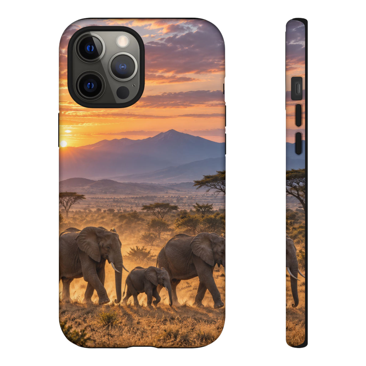 Elephants at First Light iPhone Tough Case | african elephants