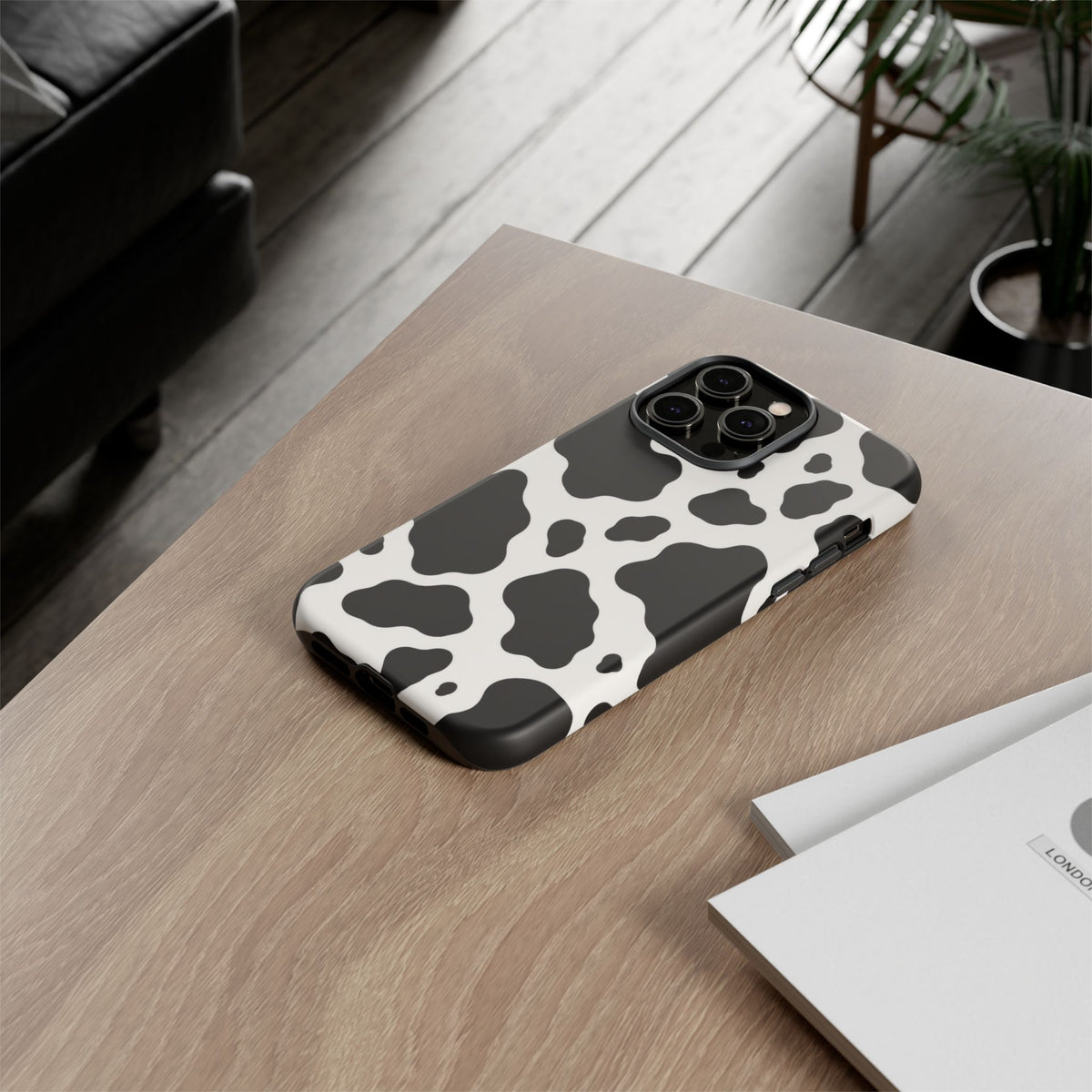Classic Holstein iPhone Tough Case | Black & White Cow Print