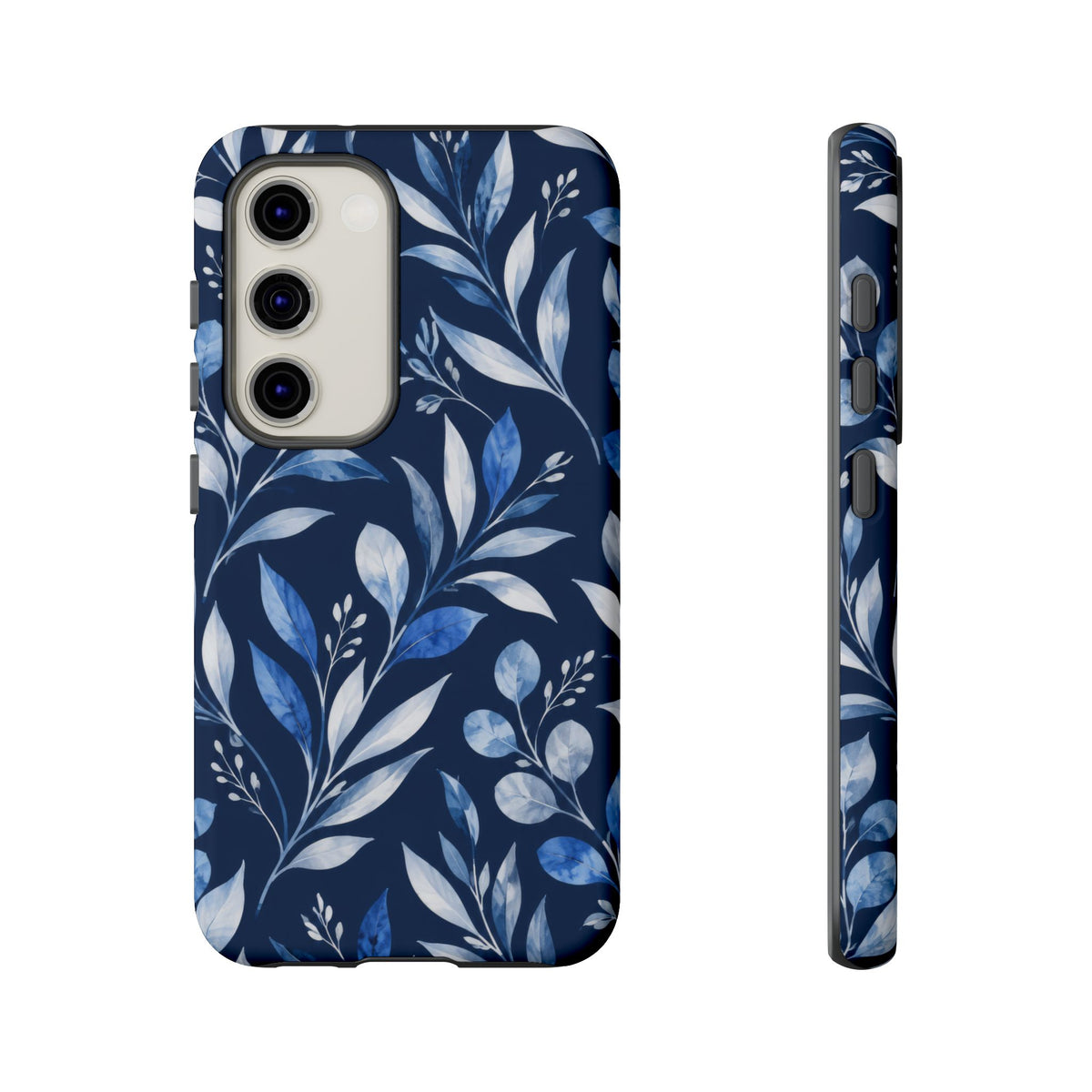 Blue Hour Botanical Samsung Galaxy Tough Case | Blue Botanical Leaf Pattern