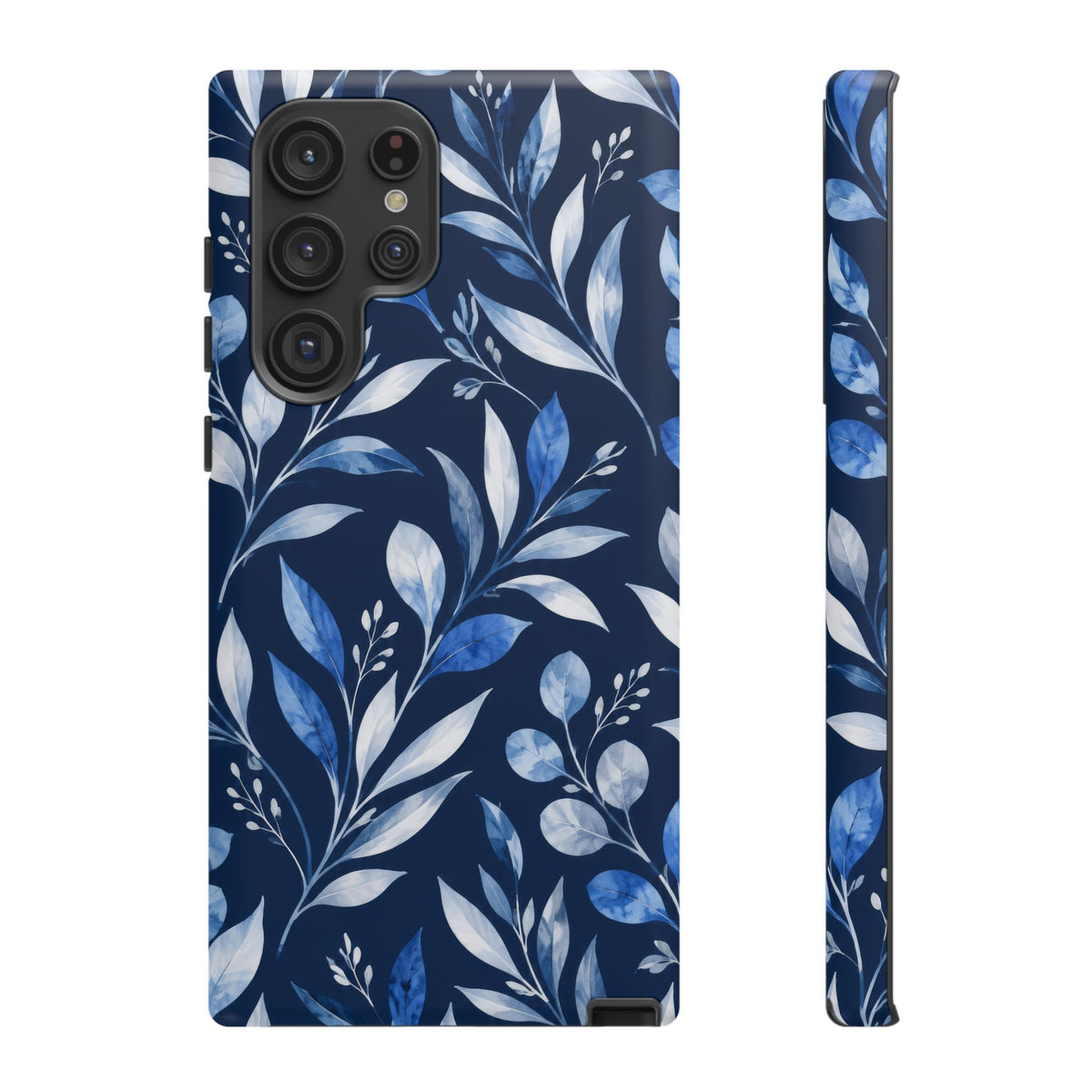 Blue Hour Botanical Samsung Galaxy Tough Case | Blue Botanical Leaf Pattern