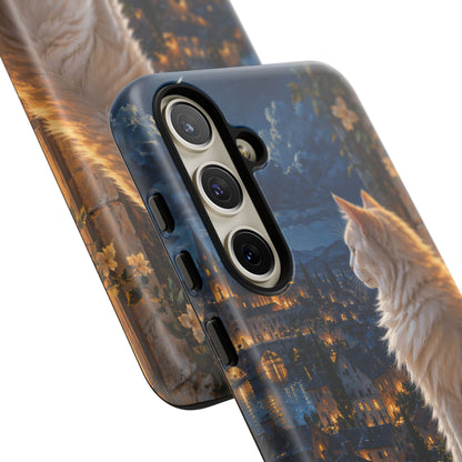 Moonlit Window Samsung Galaxy Tough Case | white cat
