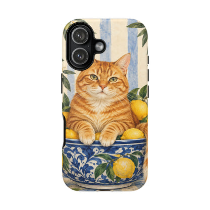 Citrus Inspector iPhone Tough Case | ginger cat