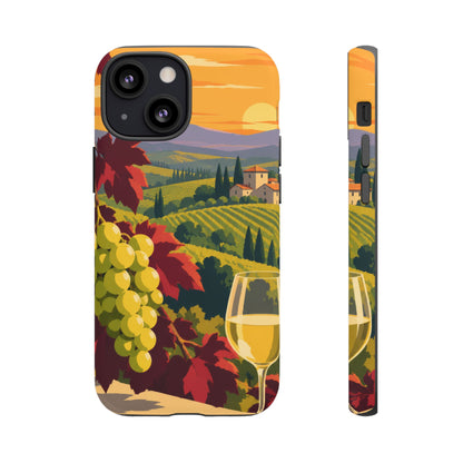 Wine & Grapes — Golden Vintage iPhone Tough Case | wine grapes