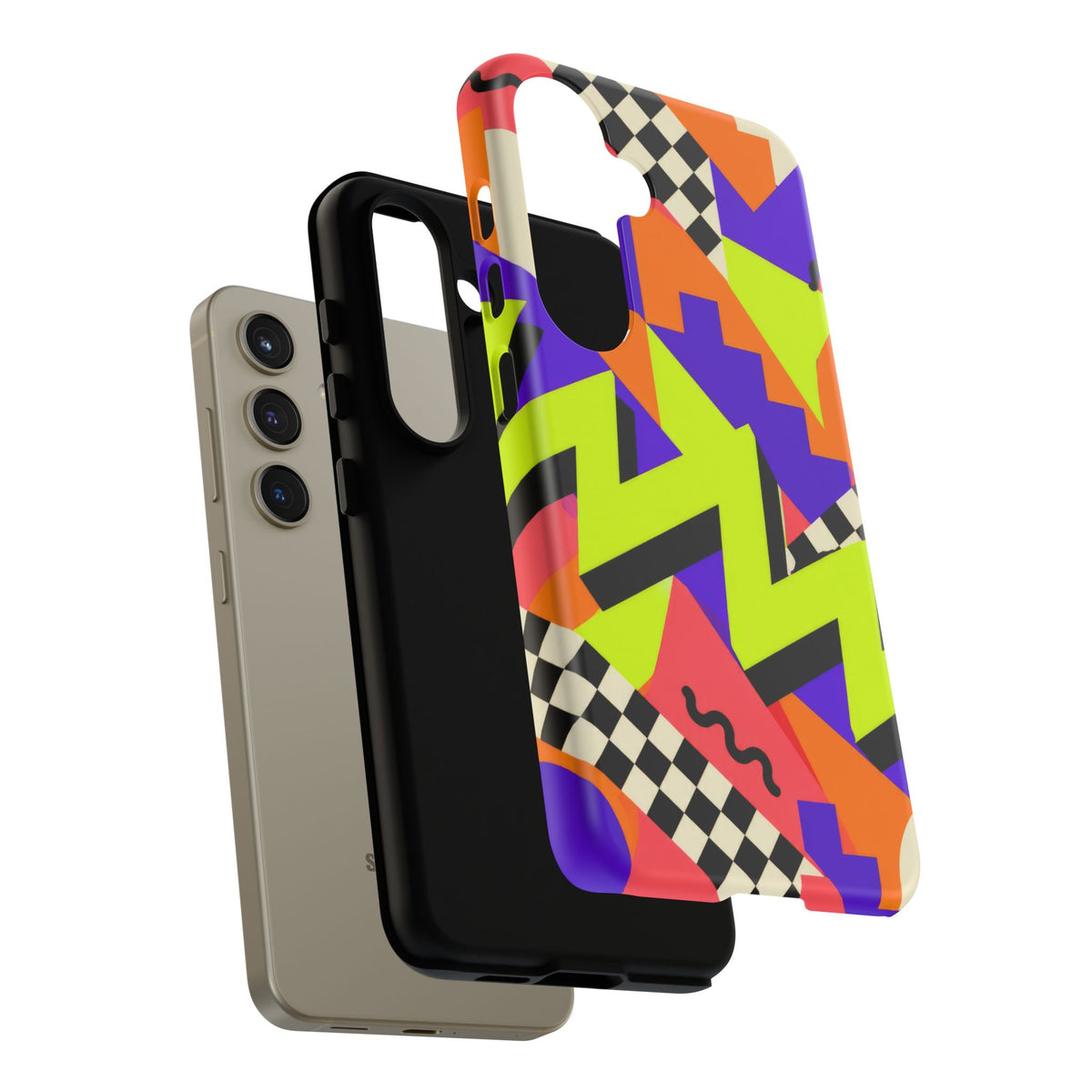 Acid Arcade Samsung Galaxy Tough Case | Bright Retro Geometry