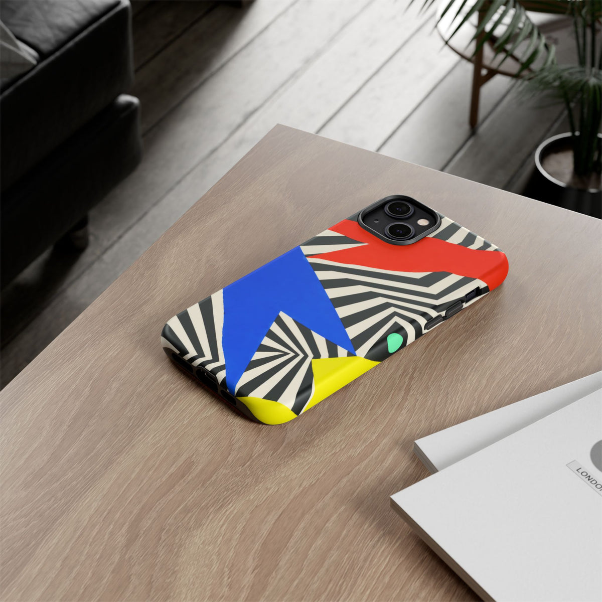 Broken Signal iPhone Tough Case | Optical Stripe Art