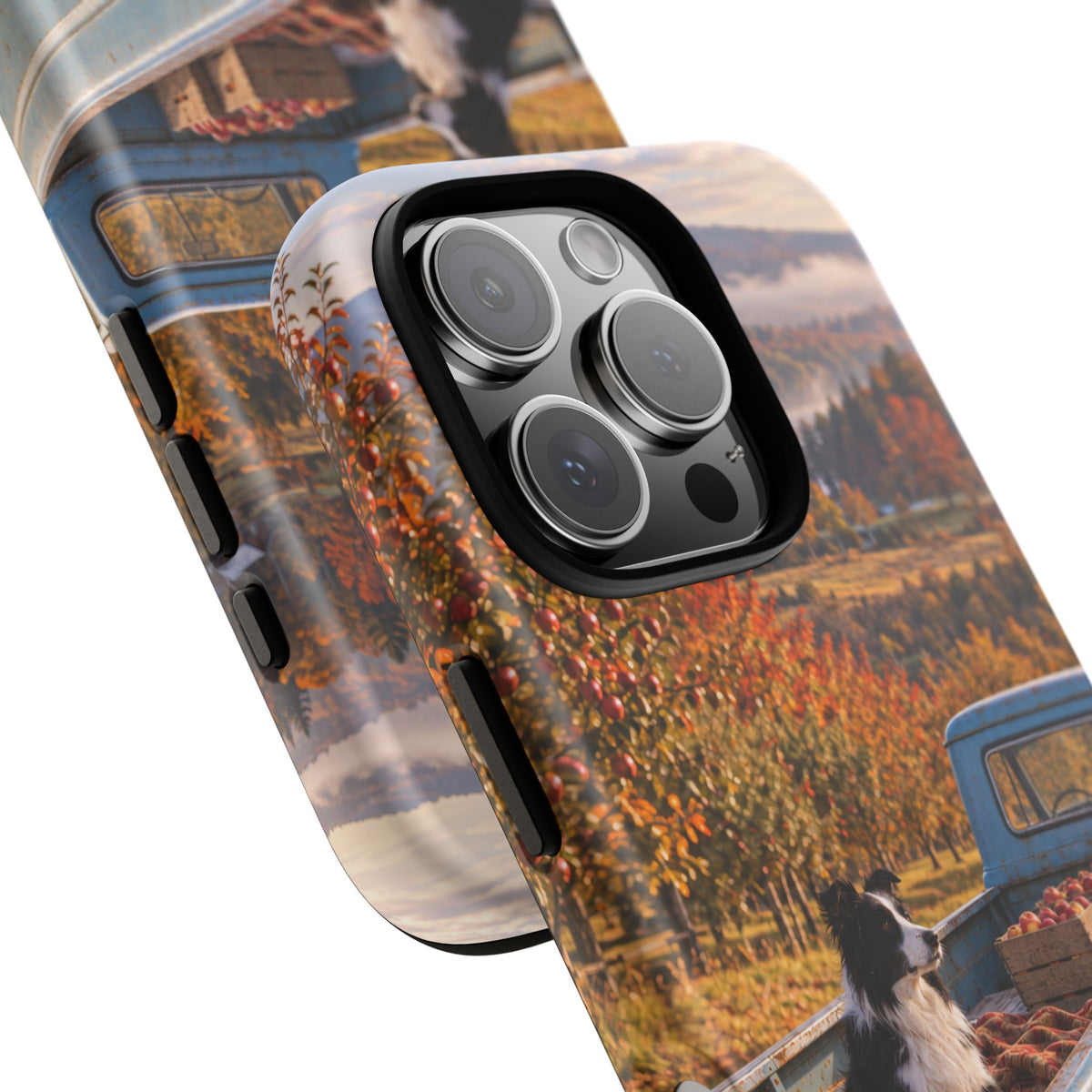 Blue Truck October iPhone Tough Case | border collie