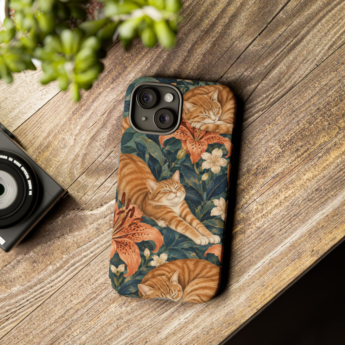 Tiger Lily Tabby iPhone Tough Case | tabby cats