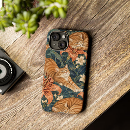 Tiger Lily Tabby iPhone Tough Case | tabby cats