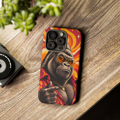 Velvet Groove iPhone Tough Case | Retro Disco Gorilla Art
