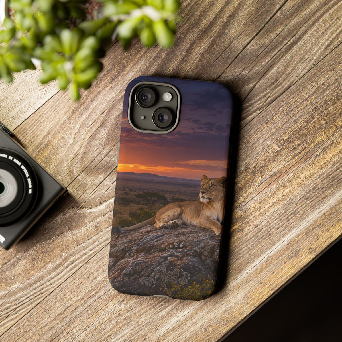 Lioness in the Blue Hour iPhone Tough Case