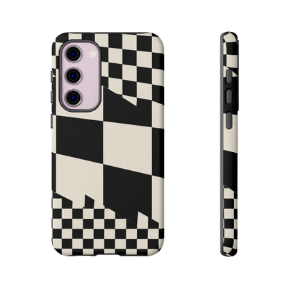 Check Shift Samsung Galaxy Tough Case | Black & White Checkerboard