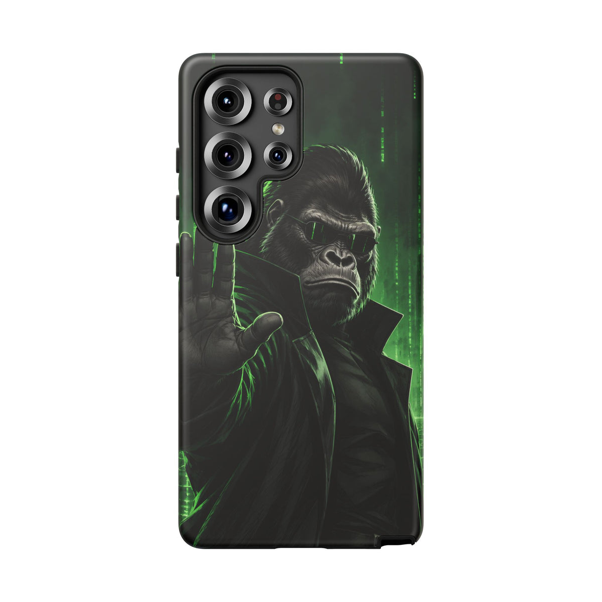 Cyberpunk Gorilla Samsung Galaxy Tough Case | Neon Code Silverback