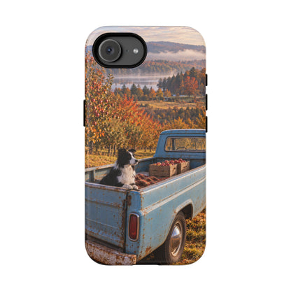 Blue Truck October iPhone Tough Case | border collie