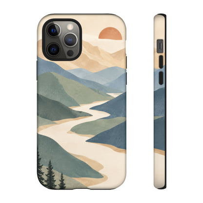 Quiet Pass iPhone Tough Case | mountain river