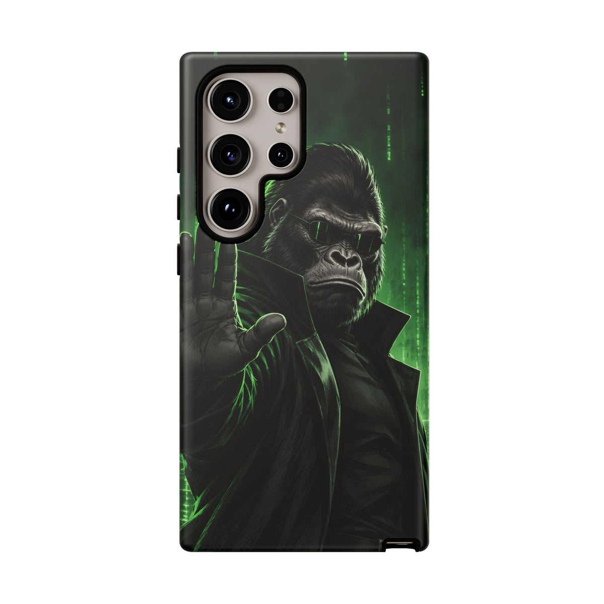 Cyberpunk Gorilla Samsung Galaxy Tough Case | Neon Code Silverback
